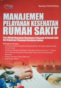 Image of Manajemen Pelayanan Kesehatan Rumah Sakit